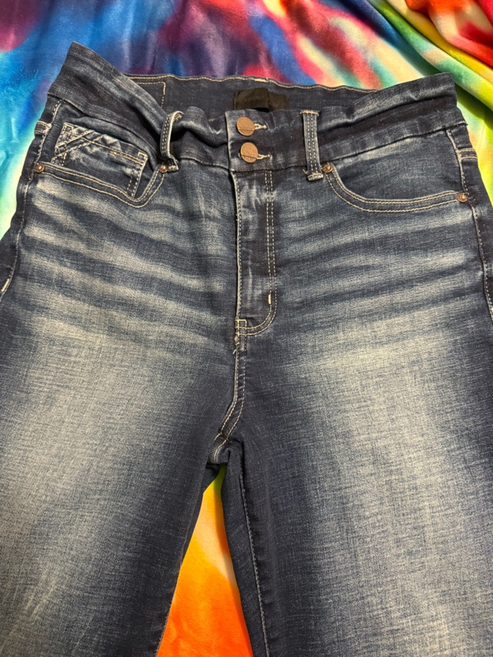 Buckle Black Denim Tailored Boot Cut Jeans 30x34